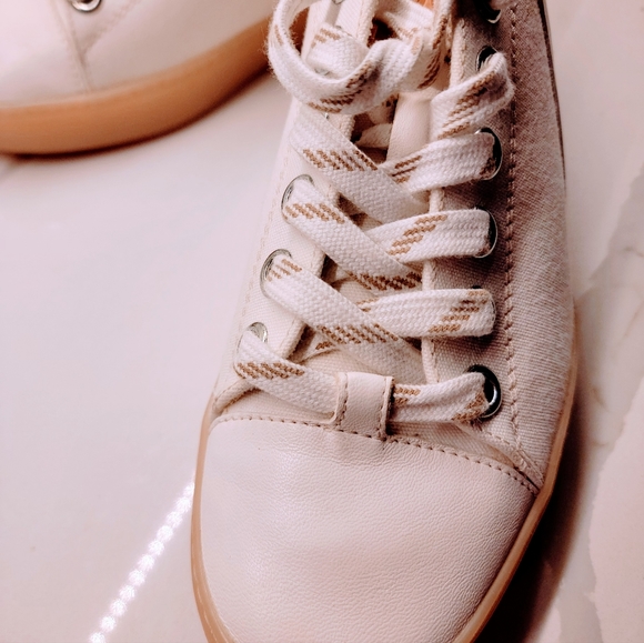 Paul Green Pure Go!Zero Low Top Sneaker Size US 8 UK 5.5 Cream White Brown - Picture 6 of 10